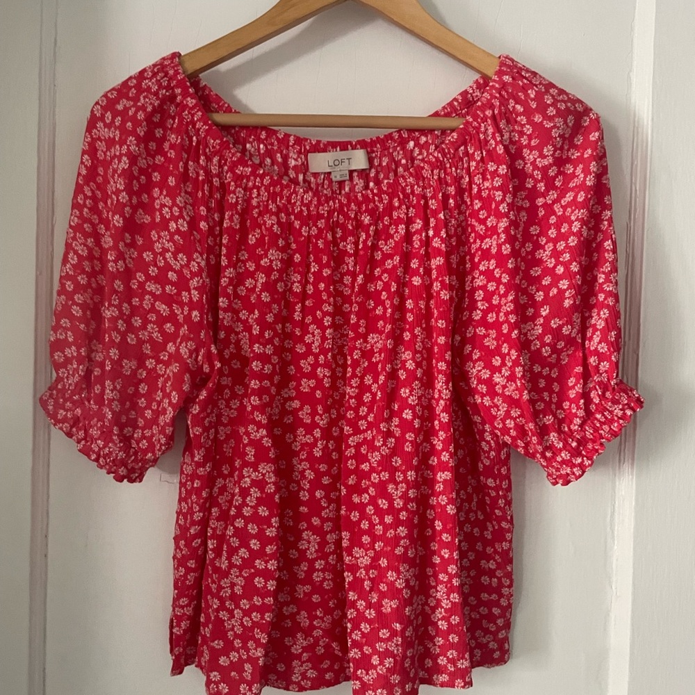 Floral Print Off the Shoulder Top